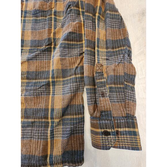 Toad & Co Men's Plaid Flannel Button Up SZ XL Organic Cotton - Picture 3 of 9